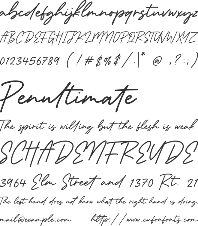 Dementor font preview
