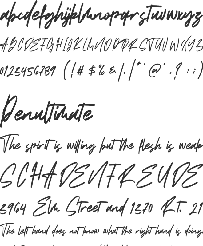 Santy Ehisa font preview