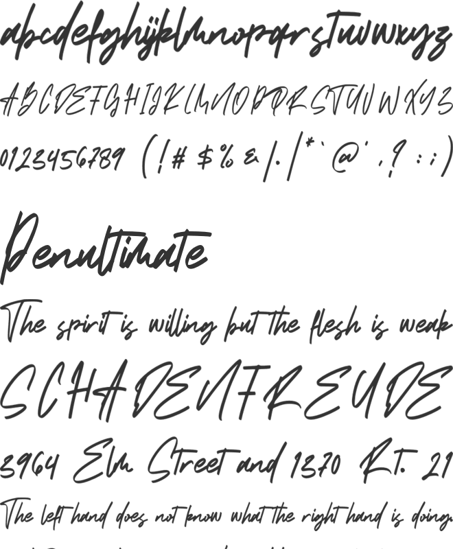 Santy Ehisa font preview