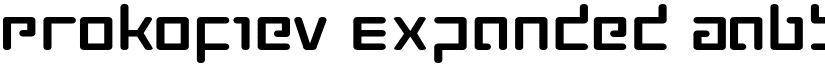 Prokofiev Expanded font