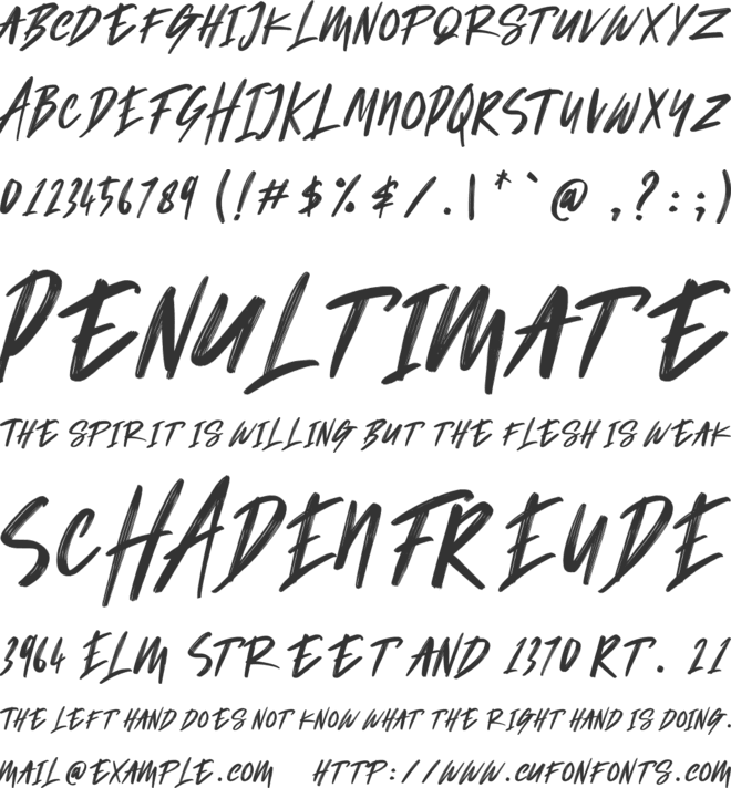 Starshy font preview