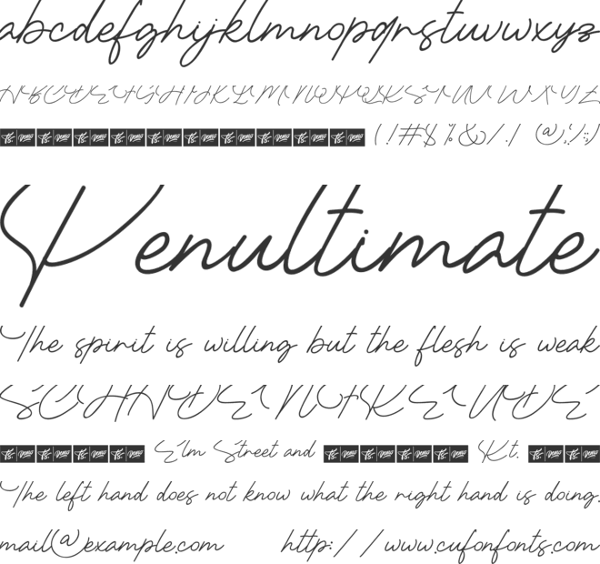 Bilanesa font preview