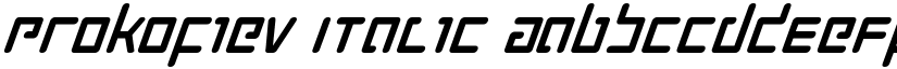 Prokofiev Italic font