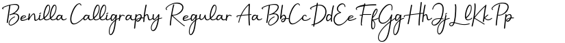 Benilla Calligraphy Regular font