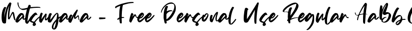 Matsuyama - Free Personal Use Regular font