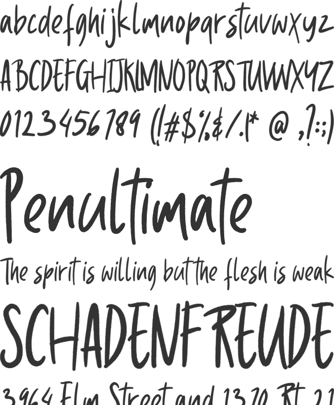 Quinttor font preview