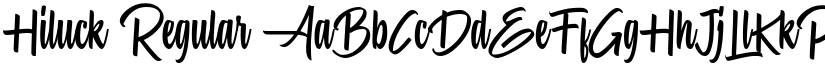 Hiluck Regular font