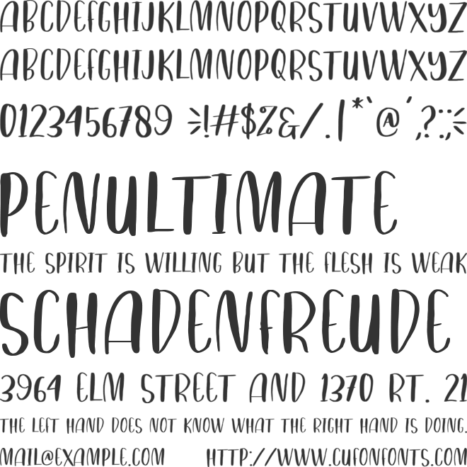 Winter Forest font preview