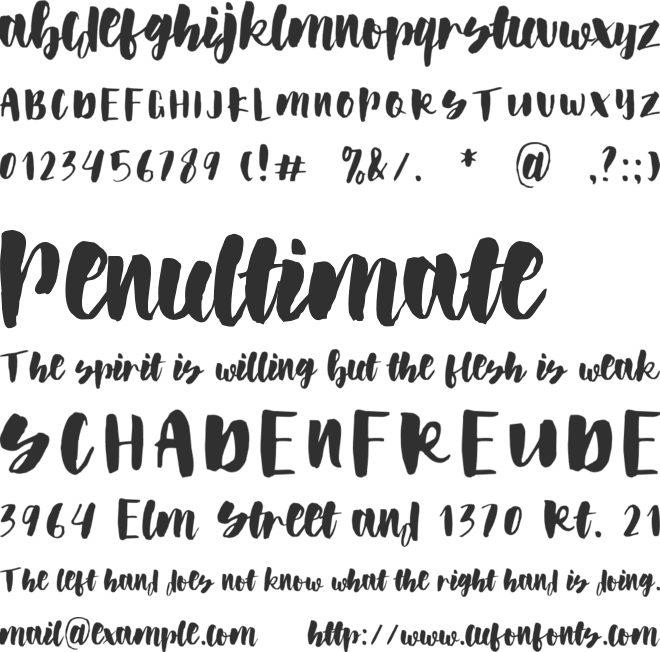 Gwondrong font preview
