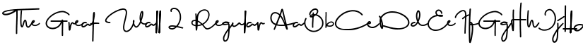 The Great Wall 2 Regular font