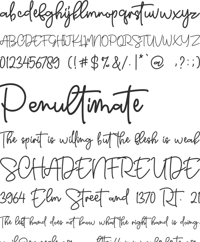 Sellomita font preview
