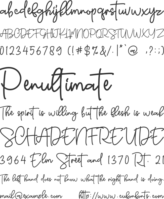 Sellomita font preview