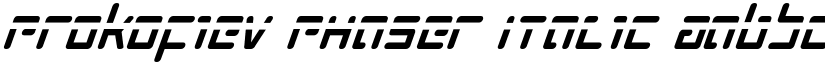 Prokofiev Phaser Italic font
