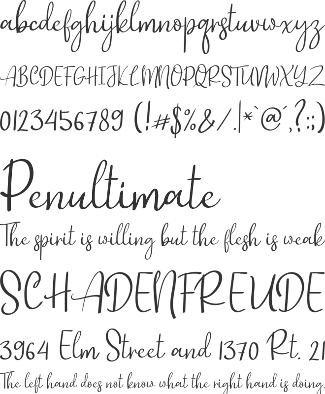 monique font preview