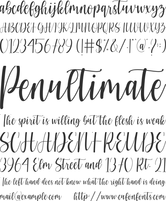 pearl white font preview