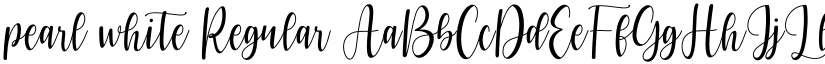 pearl white Regular font
