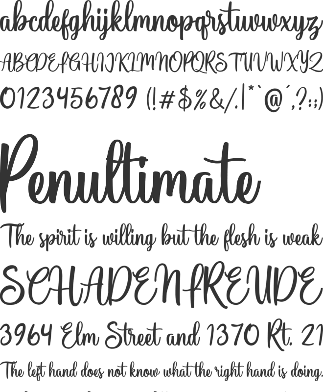 Deallisa font preview