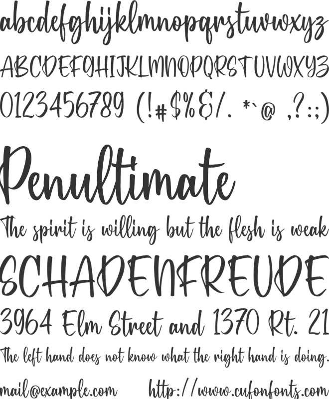 Feelista font preview