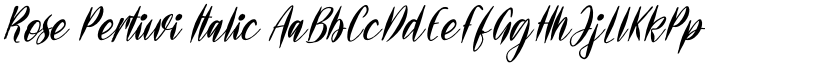Rose Pertiwi Italic font