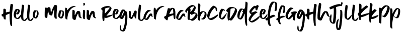 Hello Mornin Regular font