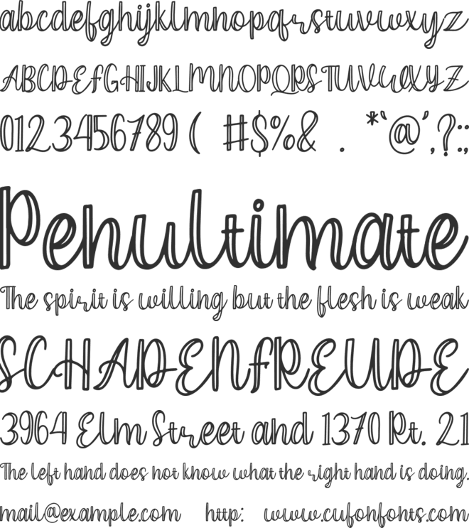 Ceylonia font preview