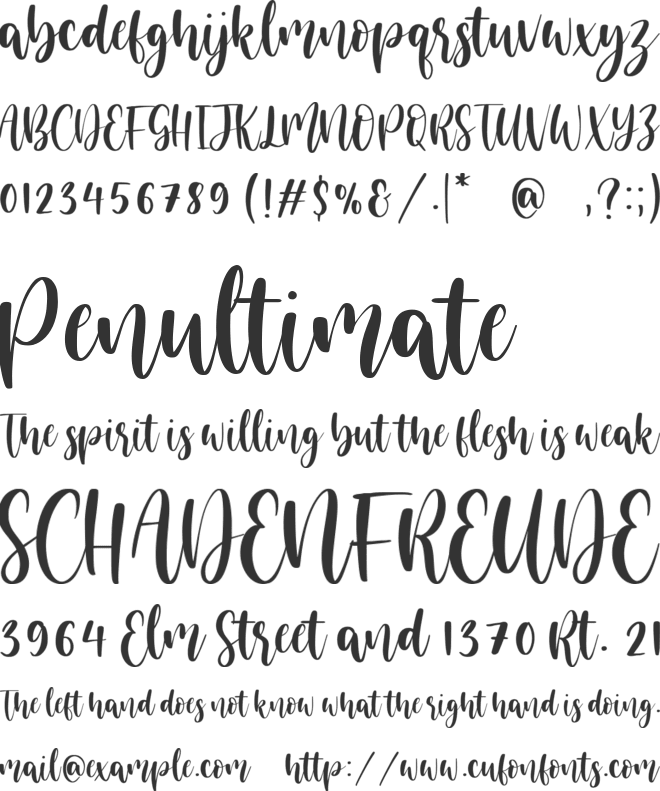 mahelisa font preview