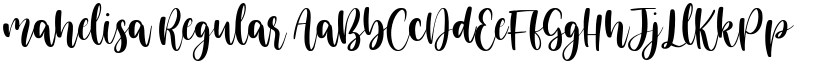 mahelisa Regular font