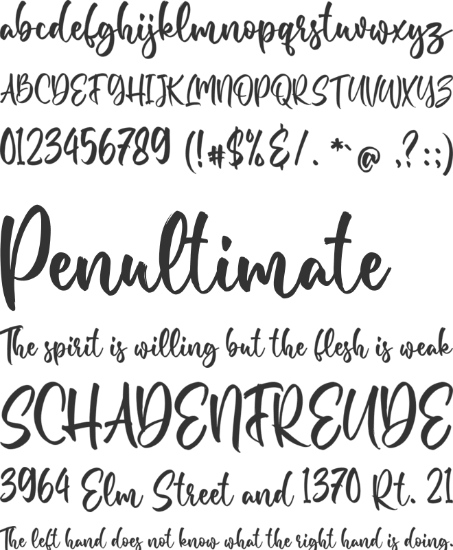 Samberia font preview