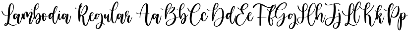 Lambodia Regular font