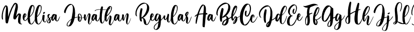 Mellisa Jonathan Regular font