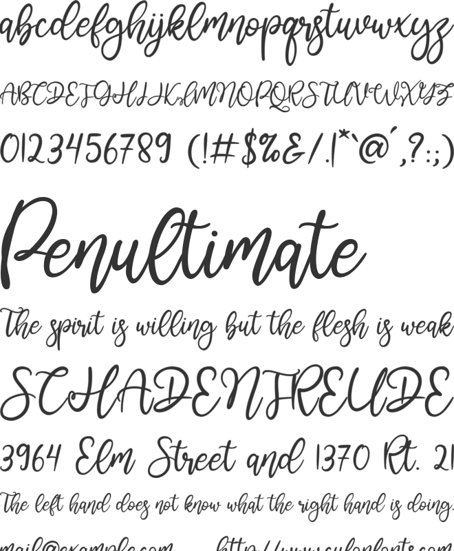 Lesistar font preview