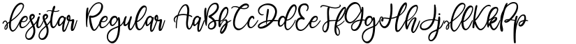 Lesistar Regular font