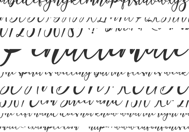 Melyana font preview