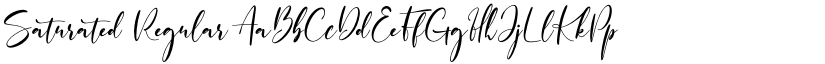Saturated Regular font