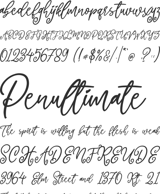 Haymie font preview