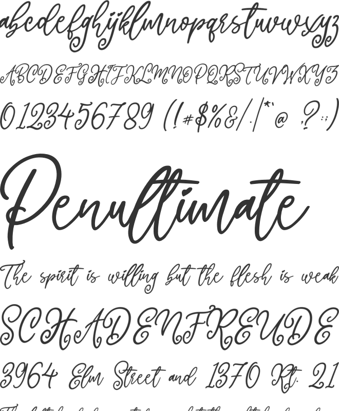 Haymie font preview