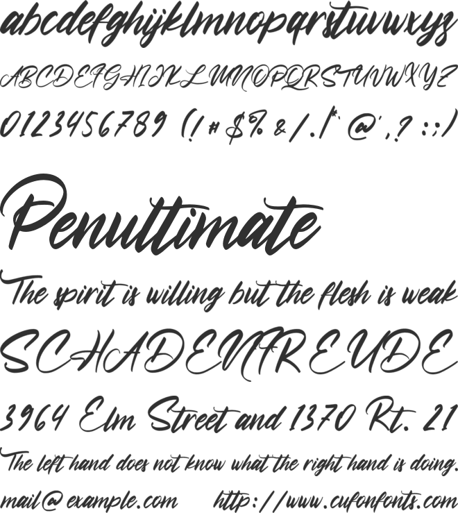 Jakarta Night - Free Personal font preview
