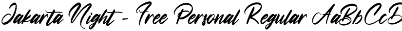 Jakarta Night - Free Personal font download