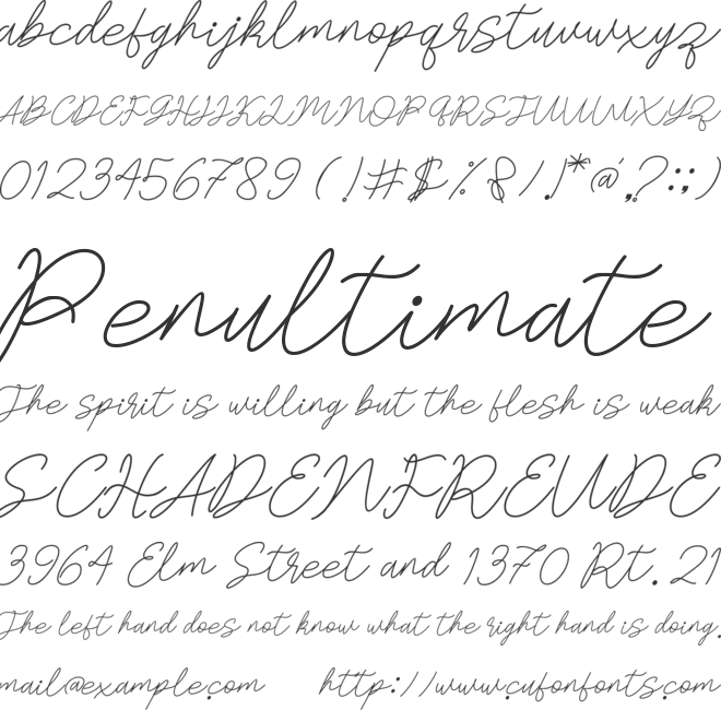 Beatherlove font preview