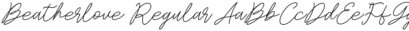 Beatherlove Regular font