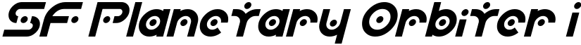 SF Planetary Orbiter Italic font