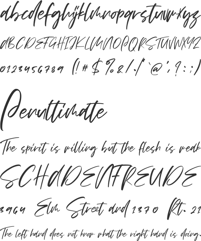 Vezthisory font preview