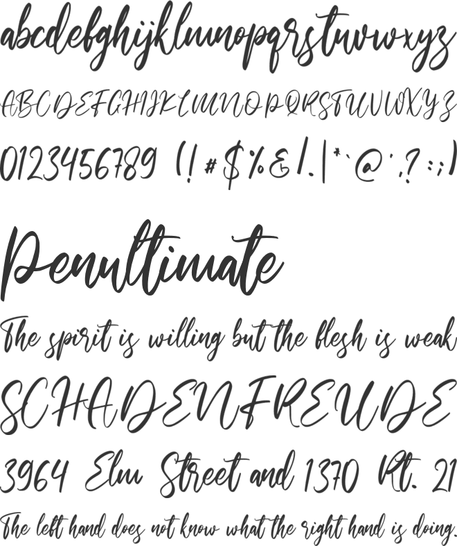 Walentiny font preview