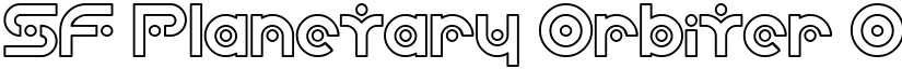 SF Planetary Orbiter Outline font