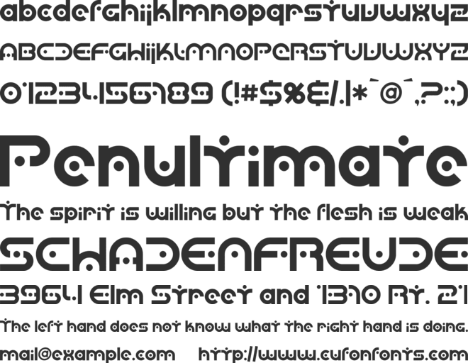 SF Planetary Orbiter font preview