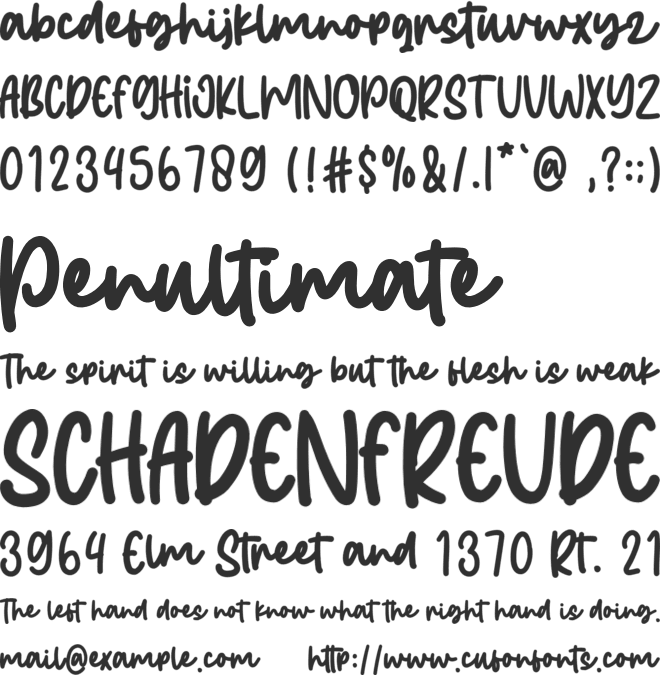 Better You Smile font preview