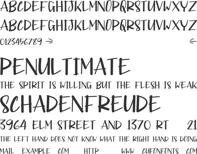 SPONGECAKE font preview