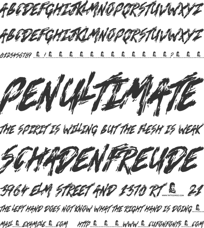 Death Valley font preview