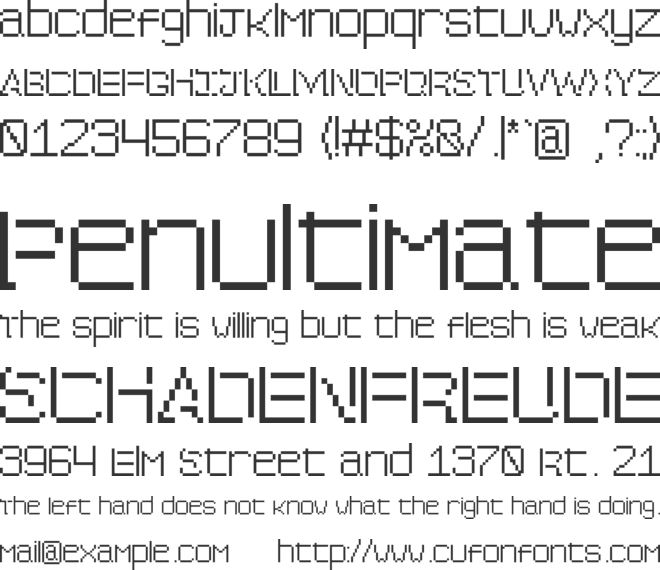 PXFXshadow font preview
