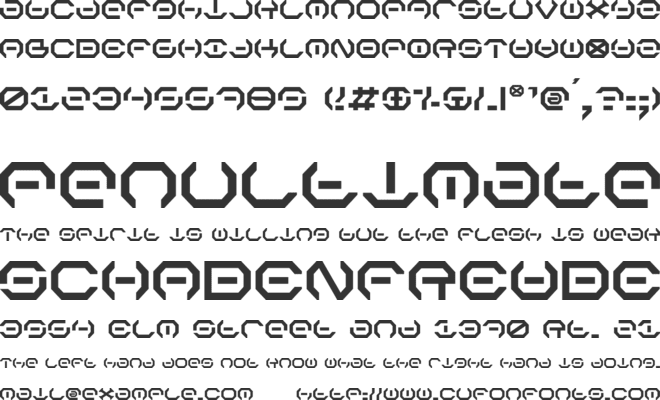 Alpha Sentry font preview